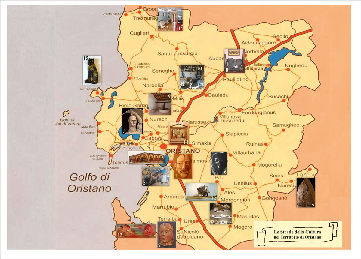 EPDO Cartina Itinerario Turistico provincia di Oristano